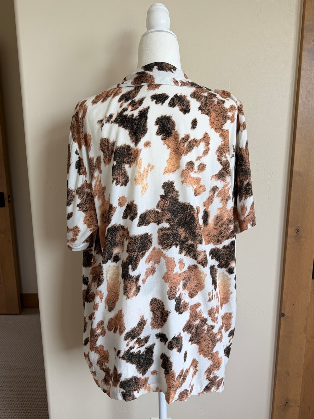 🆕 NWT WeWoreWhat Cowhide Tube Skirt & Boyfriend Shirt Set | Size M & XL - Picture 2 of 8